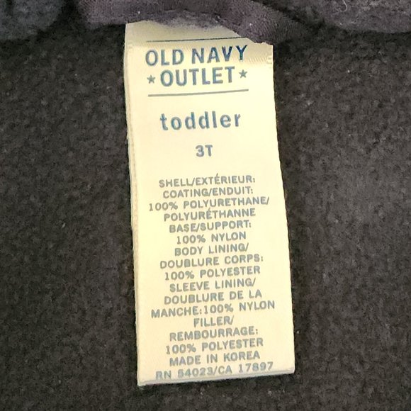 Old Navy Puffer Hooded Jacket Zip Front Color Blue Size 3T Toddler - Picture 2 of 7